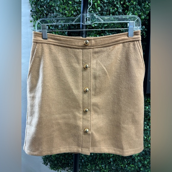 (A97)NWT Loft | Camel color fabric skirt - Picture 2 of 5